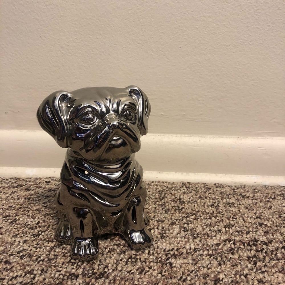 Chrome Pug Decor